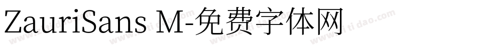ZauriSans M字体转换